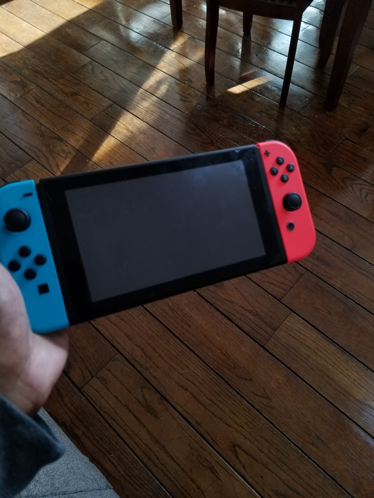 Another angle of the Nintendo Switch