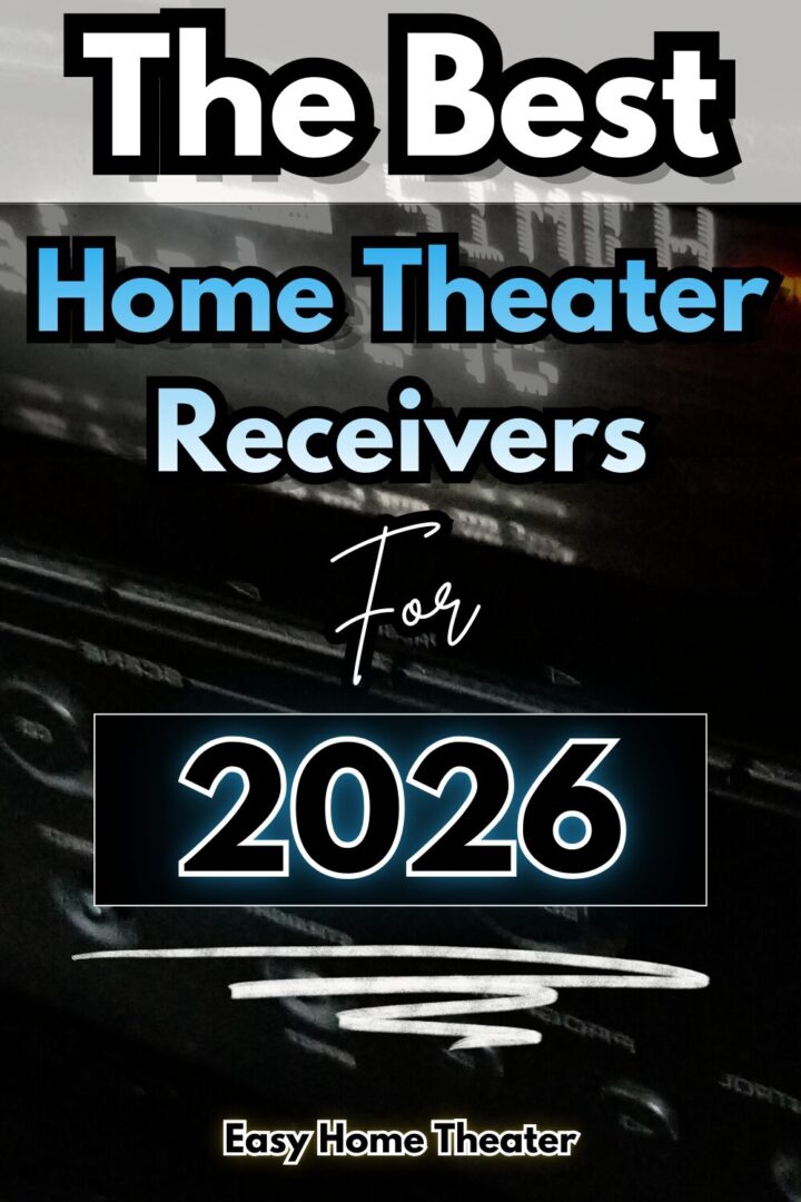 A picture of a home theater receiver with the words the best home theater receivers for 2026
