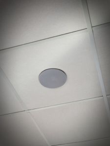 A picture of a ceiling speaker